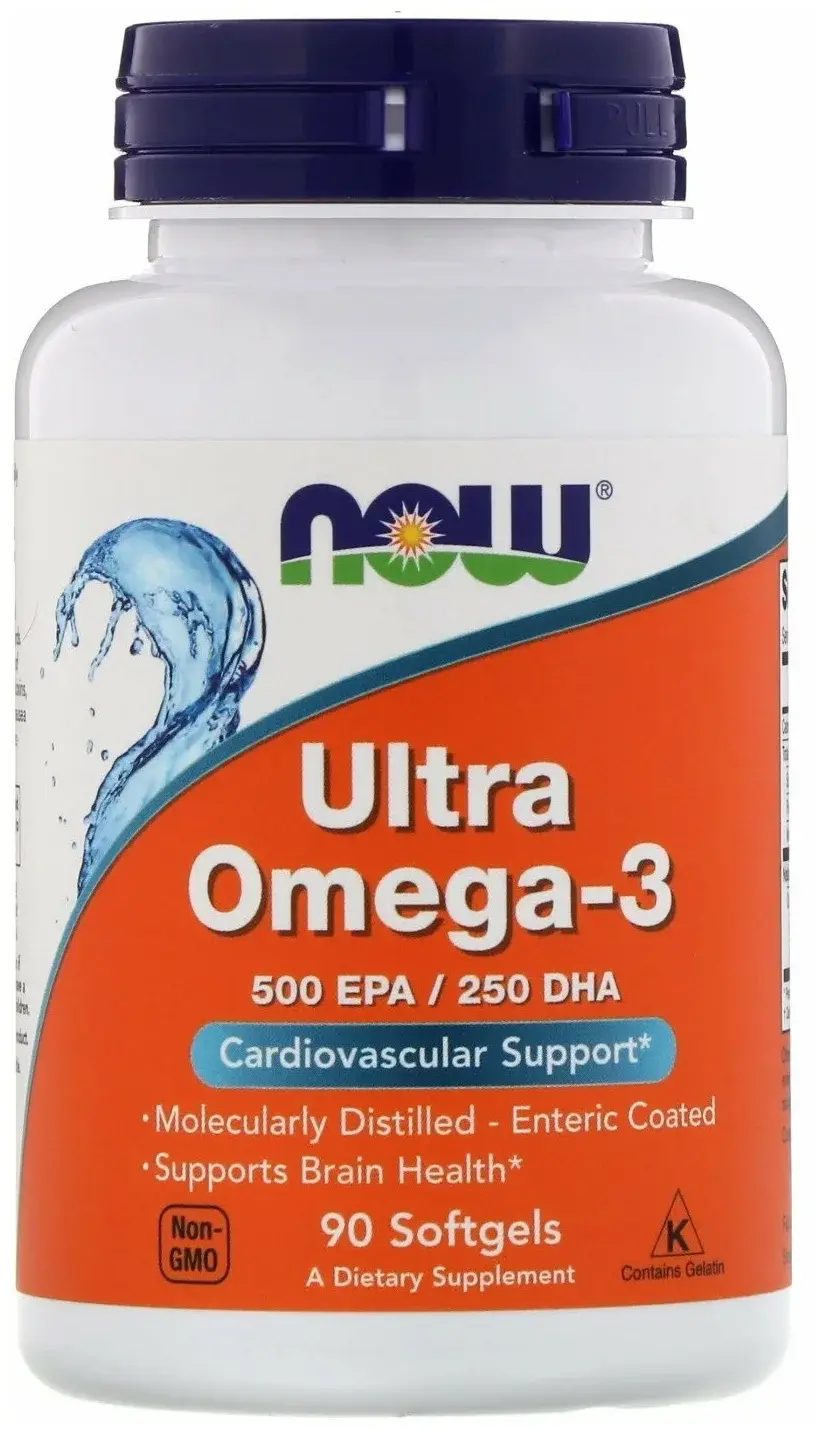 Витамины NOW Омега-3 Защита сердечно-сосудистой системы, 500DHA/250EPA, 90 шт в Ставрополе