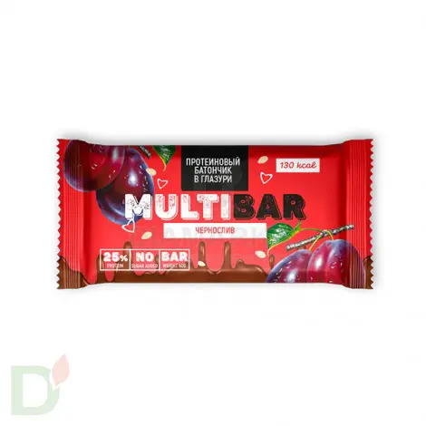 Батончик протеиновый Мультибар в глазури с черносливом 40гр в Ставрополе