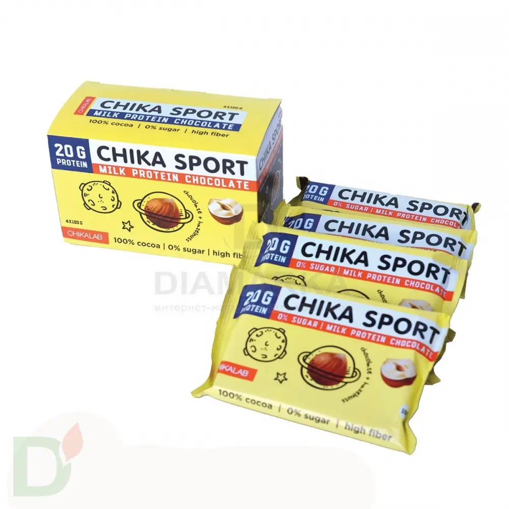 Шоколад молочный с фундуком CHIKALAB 100 гр