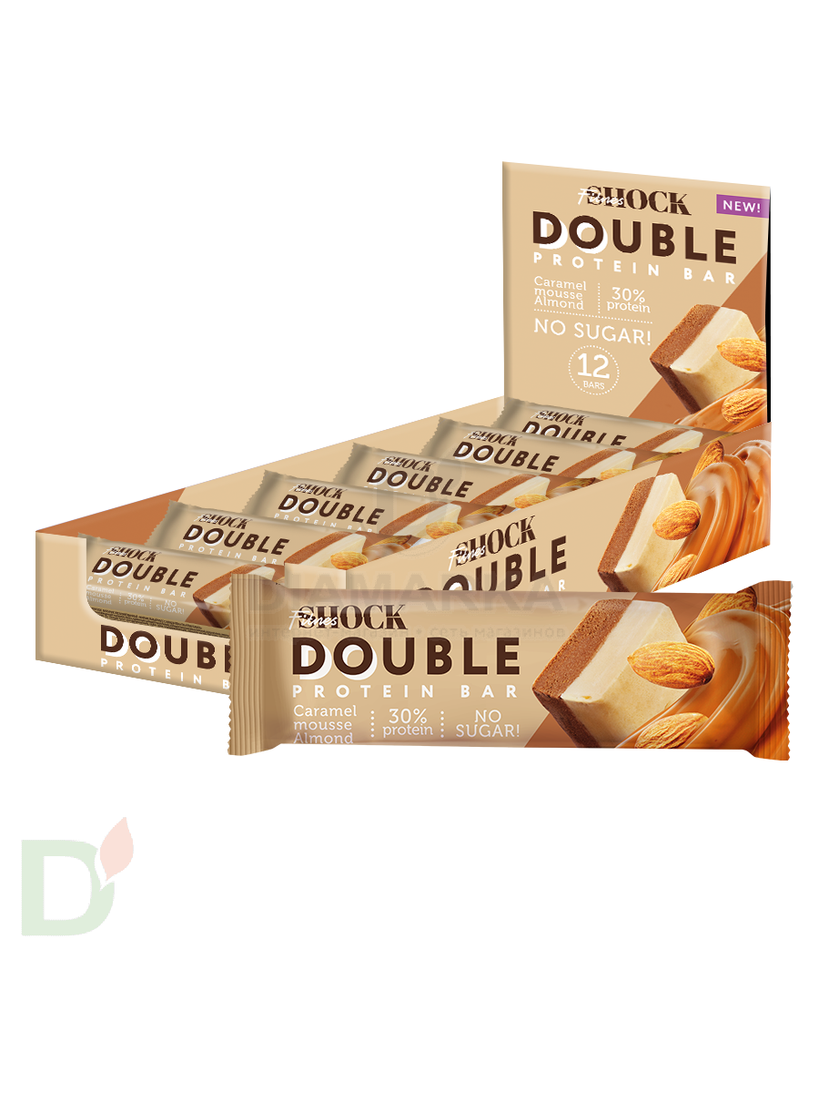 Батончик протеиновый FitnesShock Карамельный мусс с миндалем 40гр. в Ставрополе