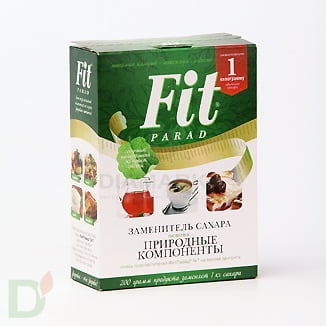 Заменитель сахара на основе эритрита "ФитПарад" №1 (коробка) 200гр