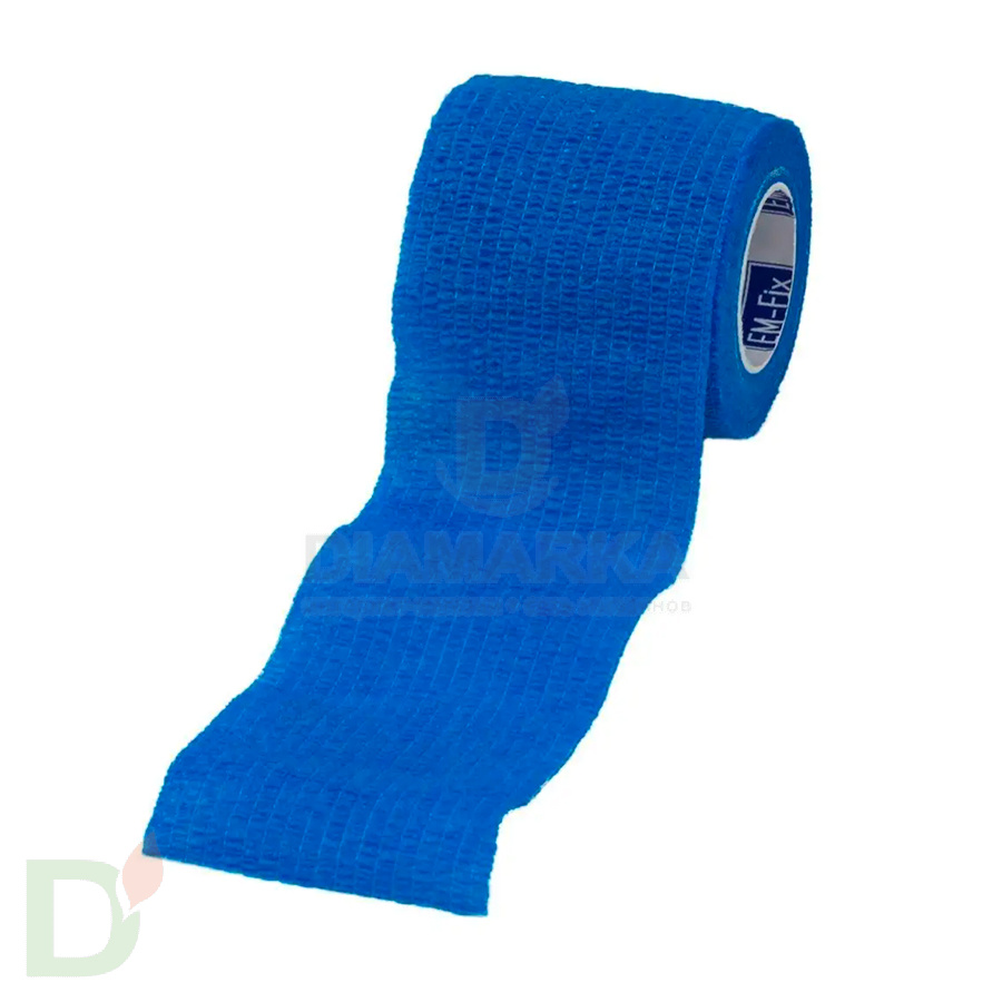 Бинт эластичный когезивный EM-fix krep Синий, 5 см х 4,5 м в Ставрополе