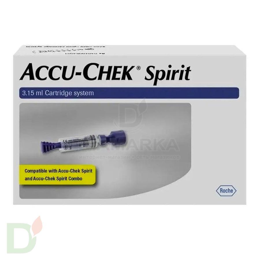 Картриджи  Акку-Чек Спирит 3,15 мл, 5 штук
