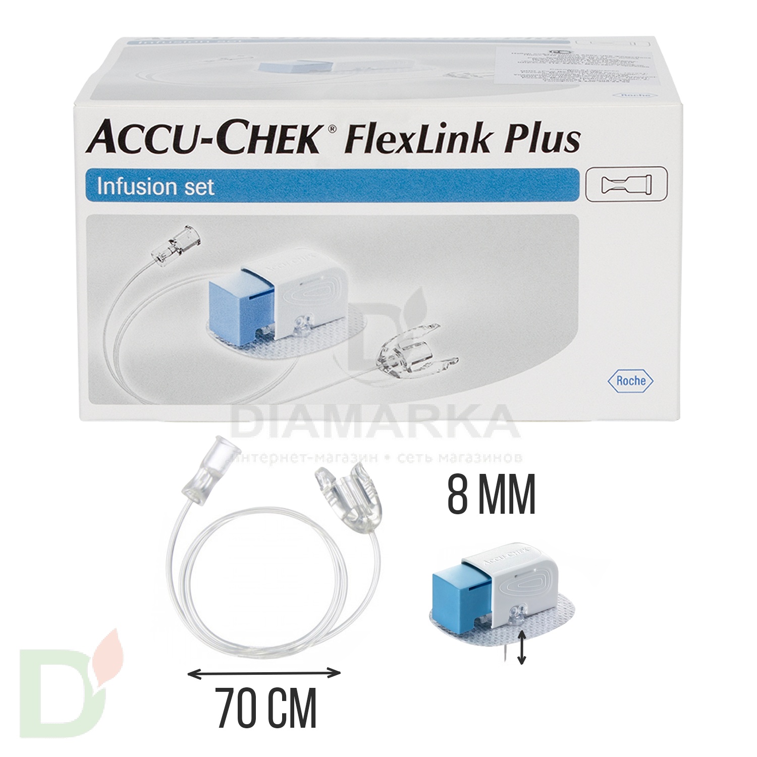 Акку-Чек ФлексЛинк Плюс 8/70, инфузионный набор, 1 шт. в Ставрополе