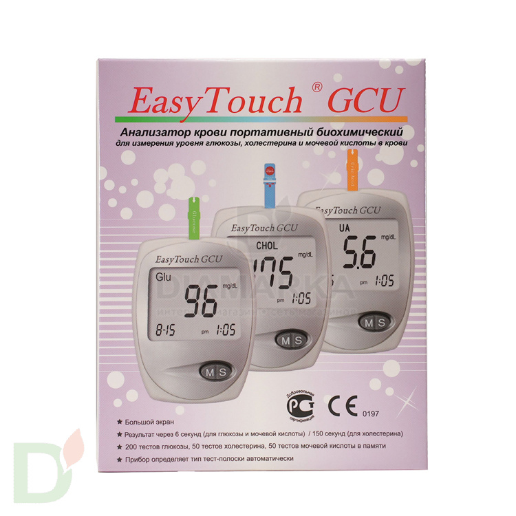 Биохимический анализатор ИзиТач (EasyTouch GCU) (глюкоза, холестерин и мочевая кислота в крови) в Ставрополе