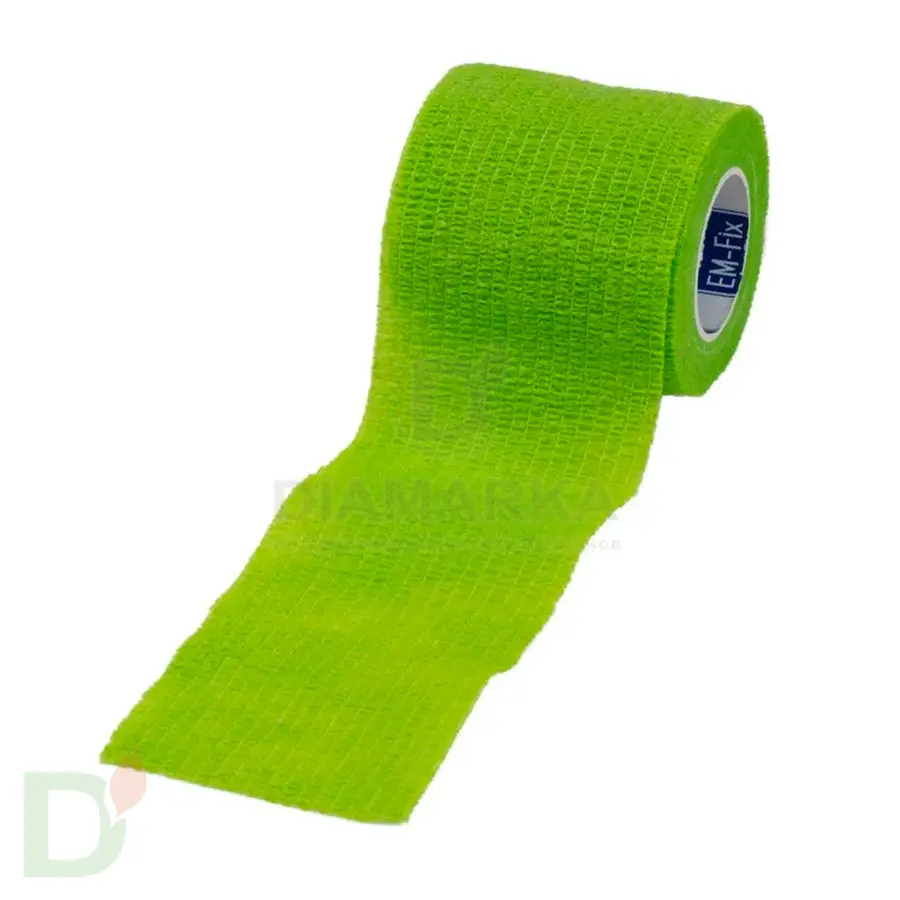 Бинт эластичный когезивный EM-fix krep Лайм, 5 см х 4,5 м в Ставрополе