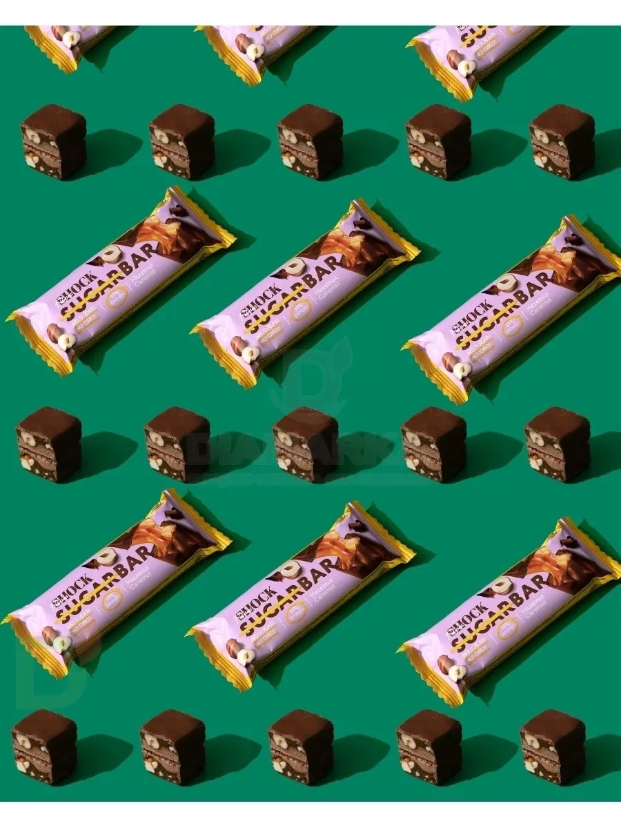 Батончик протеиновый FitnesShock Шоколадная карамель-фундук 50гр. в Ставрополе