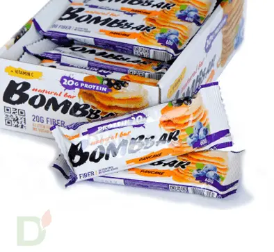 Батончик BOMBBAR Смородиново-черничный панкейк (3 угл в 60г) в Ставрополе