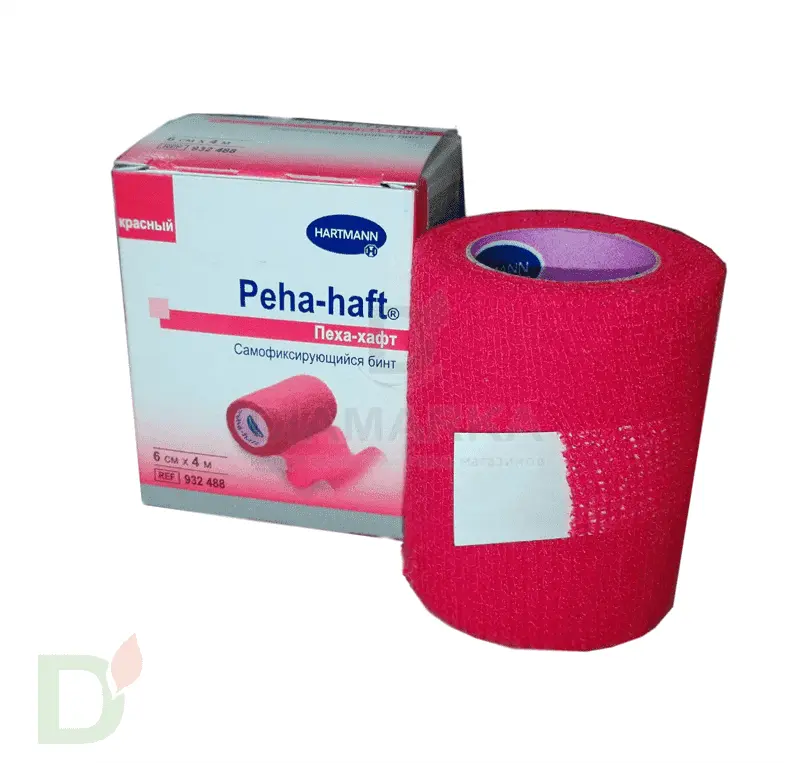 Бинт самофиксирующийся Пеха-хафт (Peha-haft), 6см х 4 м, Красный в Ставрополе