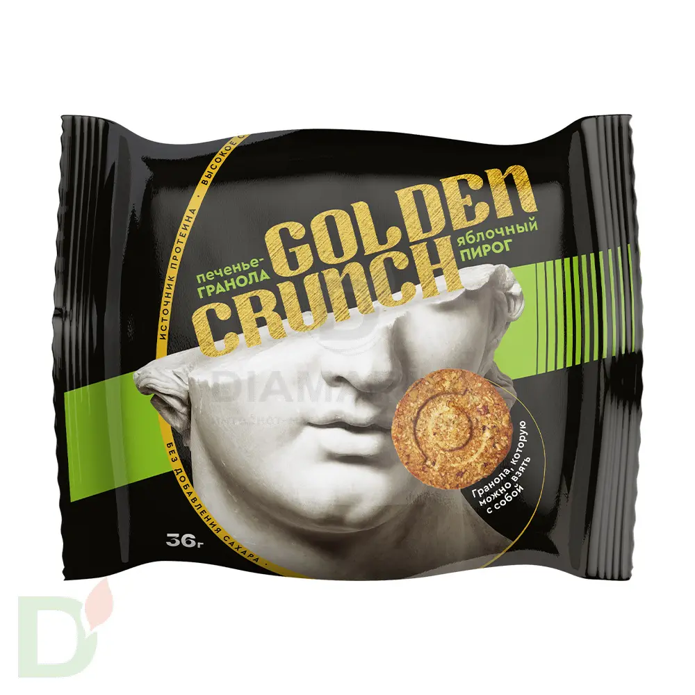 Печенье овсяное без сахара Golden Crunch Яблочный пирог 36гр. купить в  Ставрополе, цена на сайте - ДиаМарка