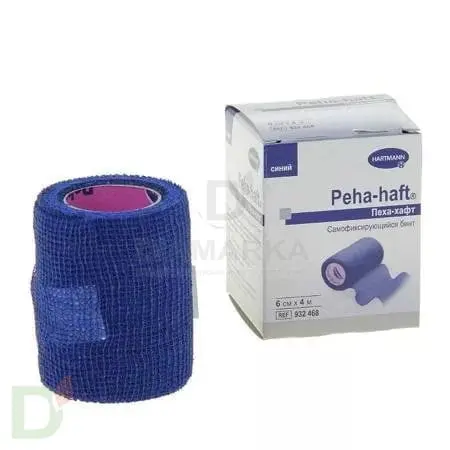 Бинт самофиксирующийся Пеха-хафт (Peha-haft), 6см х 4 м, Синий в Ставрополе