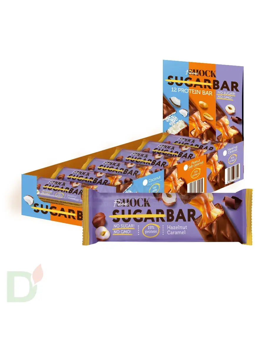 Батончик протеиновый FitnesShock Шоколадная карамель-фундук 50гр. в Ставрополе