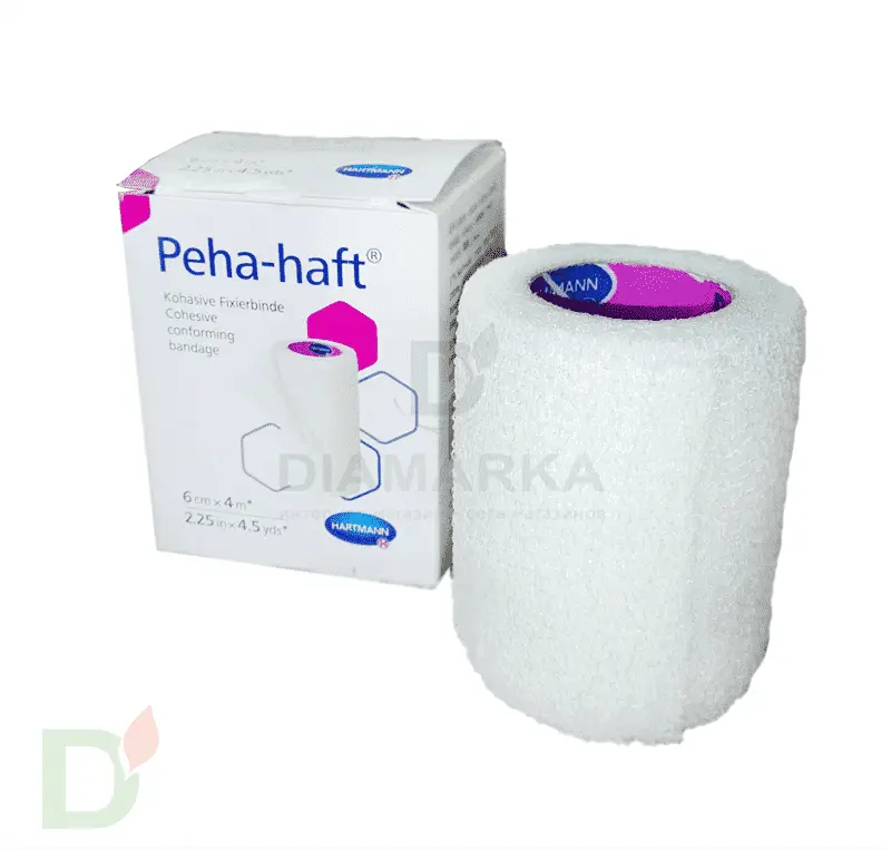 Бинт самофиксирующийся Пеха-хафт (Peha-haft), 6см х 4 м, Белый в Ставрополе
